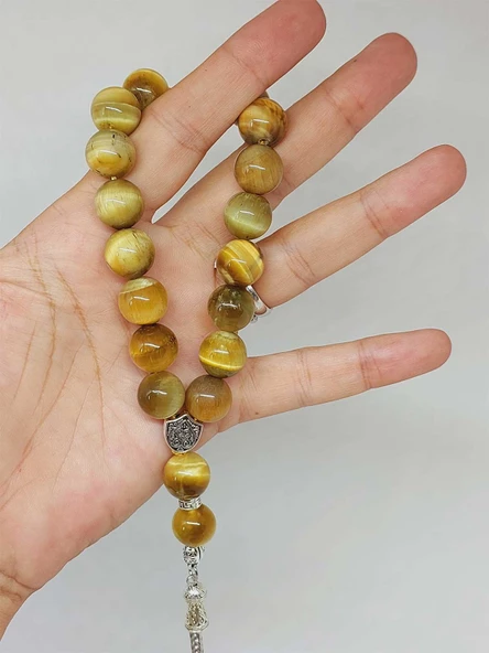 Golden Kaplangözü Taşı 17lik Efe Tesbih 12mm (53358) ürün görseli 1