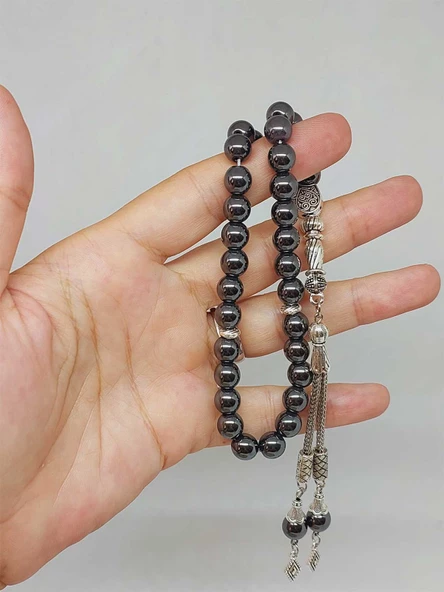 Hematit Taşı Tesbih 33Lük 8mm (3614) ürün görseli 1