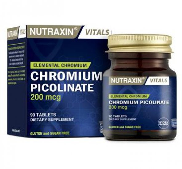 Nutraxin Chromium Picolinate 200 mcg 90 tablet 8697432095609 ürün görseli 1