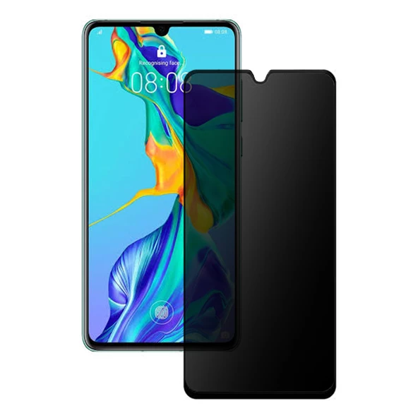 Xiaomi Redmi 9 Hayalet Privacy Gizli Cam Ekran Koruyucu Siyah ürün görseli 1