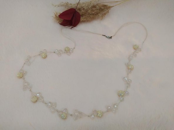 Hdmarketim Swarovski Taşlı Sıralı Kıristal Kolye ürün görseli 1