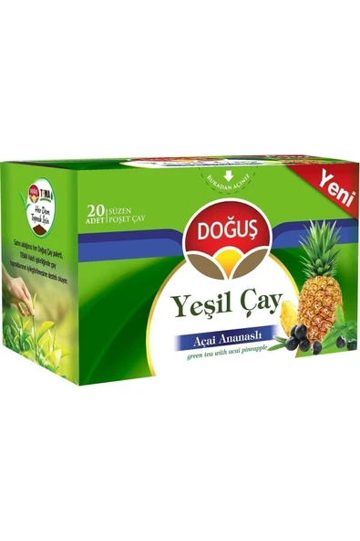Doğuş Yeşil Çay Açai-Ananaslı 12 li ürün görseli 1