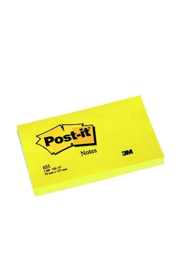 Post-it Yapışkanlı Not Kağıdı 100 YP 76x127 MM Sarı ürün görseli 1