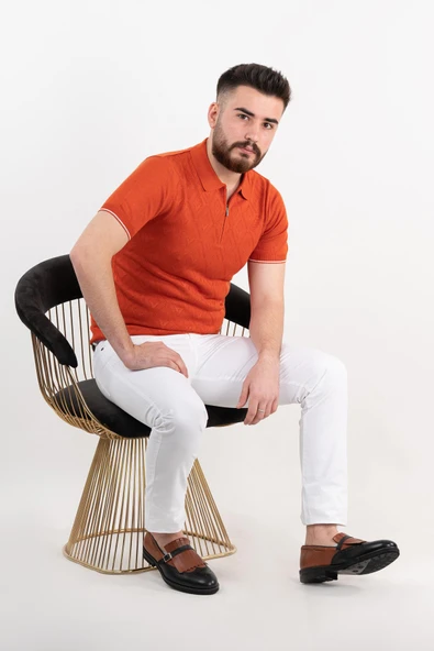 Neyir Triko Slimfit Erkek Yakalı İnce Triko T-Shirt ürün görseli 1