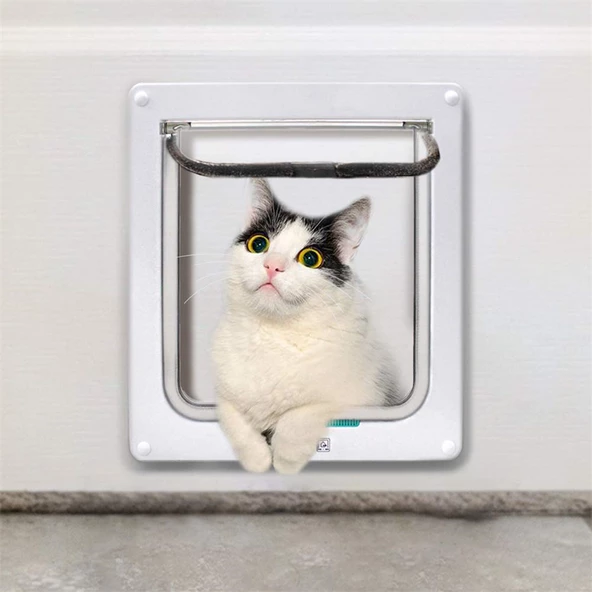 4 Yönlü Kilitlenebilir Yavru Köpek ve Kedi Kapısı 23x25 cm ürün görseli 1