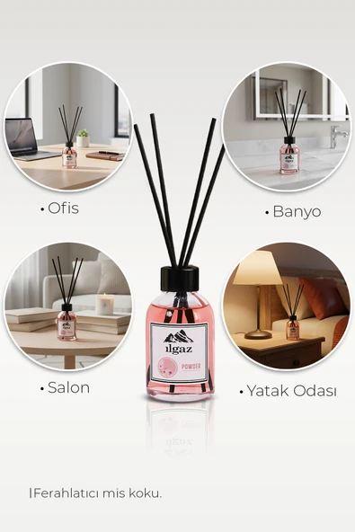 Pudra Bambu Çubuklu Oda Kokusu 110 Ml Red Diffuser Powder Ortam Kokusu - Resim 2