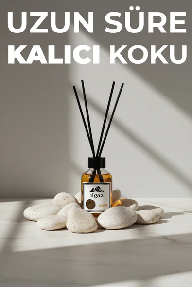 Amber Bambu Çubuklu Oda Kokusu 110 Ml - Red Diffuser Amber Ortam Kokusu - Resim 6