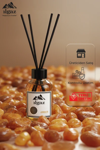 Amber Bambu Çubuklu Oda Kokusu 110 Ml - Red Diffuser Amber Ortam Kokusu - Resim 7