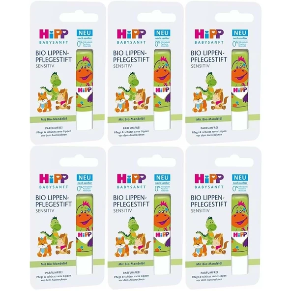 Hipp Babysanft Organik Dudak Nemlendiricisi Ultra Sensıtıv 4.8GR (Yeşil) (6 Lı Set) ürün görseli 1