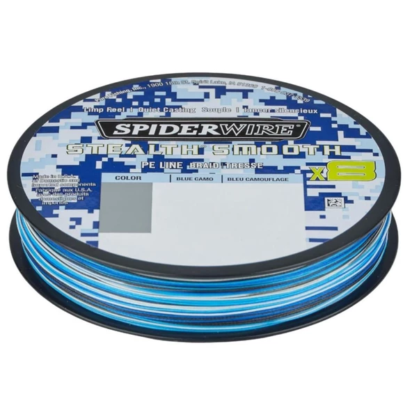 Spider Wire Stealth Smooth8 x8 Pe Braid 150m Blue Camo Örgü İp - Resim 2