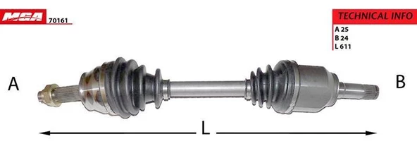MGA AKS SOL KOMPLE DOBLO 1.9 1.3 MJET 05- ürün görseli 1