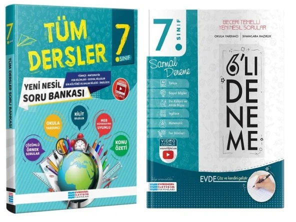 Evrensel İletişim 7. Sınıf Soru Bankası + Deneme Seti ürün görseli 1