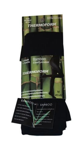 Thermoform Kadın Bambu Külotlu Çorap Siyah - Resim 3