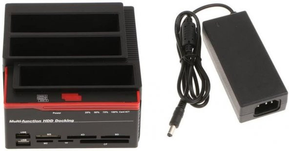 PrimeX PX-2390 USB3.0 2x 2.5"/3.5" Sata/Ide HDD 893U3 Docking Station - Resim 3