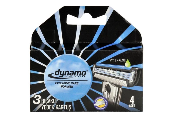 Dynamo Erkek Üç Bıçaklı Yedek Kartuş 4 Adet ürün görseli 1