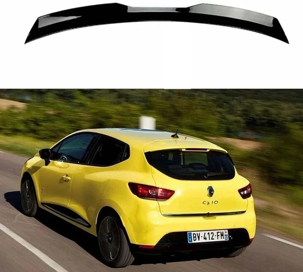 AUTOGP Renault clio 4 bagaj üstü spoiler pianoblack boyalı 2012 / 2019 ürün görseli 1