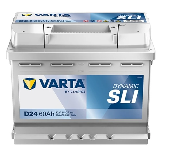 Varta D24 12V 60AH 540A Dynamic Sli Akü (Üretim Yılı: 2026) ürün görseli 1
