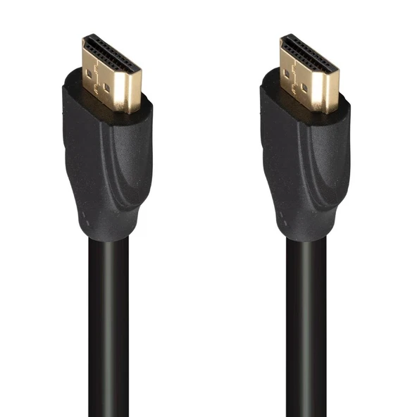 Ayt Fully G-507as Plastik Düz Siyah 1.5 Metre Gold Uçlu Hdmi Kablo Bilgisayar Uydu Cihazı Televizyon Arası Görüntü Kablosu ürün görseli 1