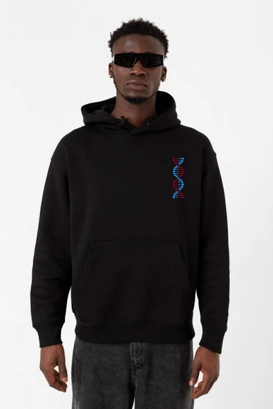 Bordo Mavi Dna Siyah Erkek 3ip Kapşonlu Sweatshirt ürün görseli 1