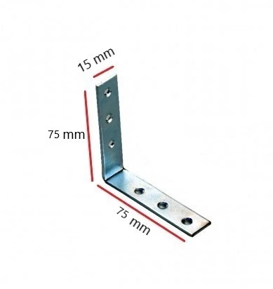 L MASA GÖNYE / BAŞ KÖŞE BAĞLANTI / ( 15 x 75 x 75 mm ) / L KÖŞE NO : 5 ürün görseli 1