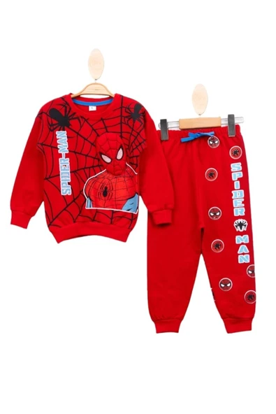 Erkek Çocuk Spiderman Baskılı 2/5 Yaş Eşofman Takımı ürün görseli 1