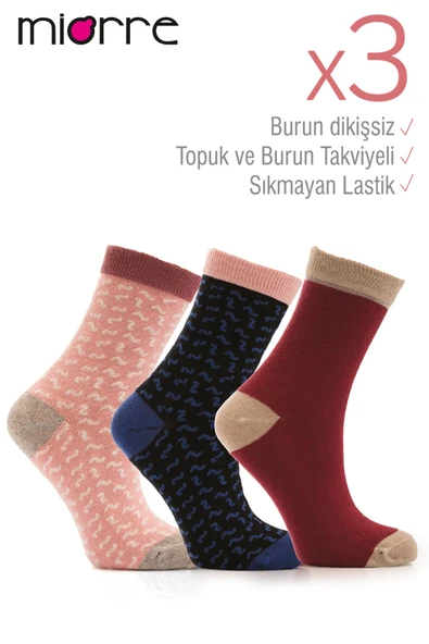 Miorre 3lü Bayan Soket Çorabı-283 ürün görseli 1
