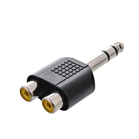Çevirici Jack 6.3mm Stereo Erkek 2 Rca Dişi (ÇK-25) ürün görseli 1