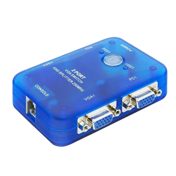 VGA SPLİTTER SWITCH ÇOKLAYICI 2 PORT HADRON HD-239 ürün görseli 1