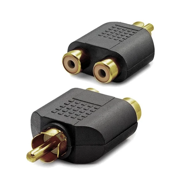 Çevirici Jack 1 Rca Erkek 2 Rca Dişi Gold (ÇK-21-26) ürün görseli 1