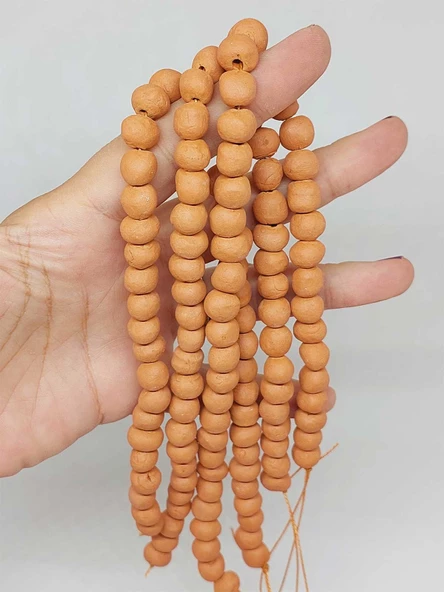 Kahverengi Mat Seramik Boncuk Dizi 8-9mm/30cm (54182) ürün görseli 1