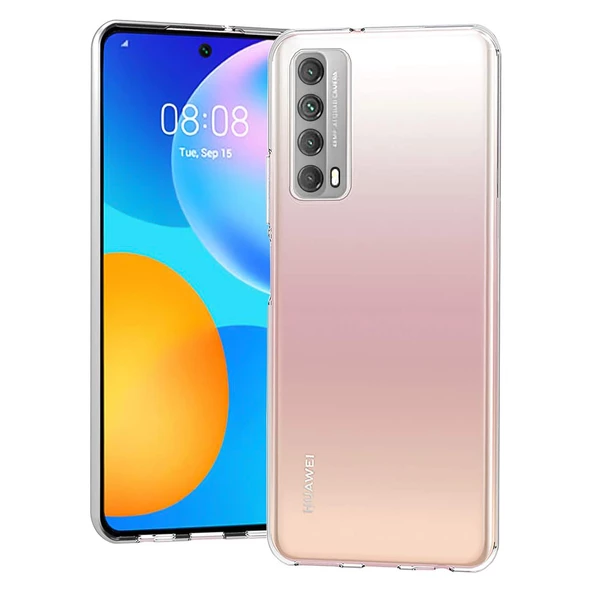 FitCase Huawei P Smart 2021 Kılıf Kamera Korumalı Silikon Şeffaf Arka Kapak ürün görseli 1