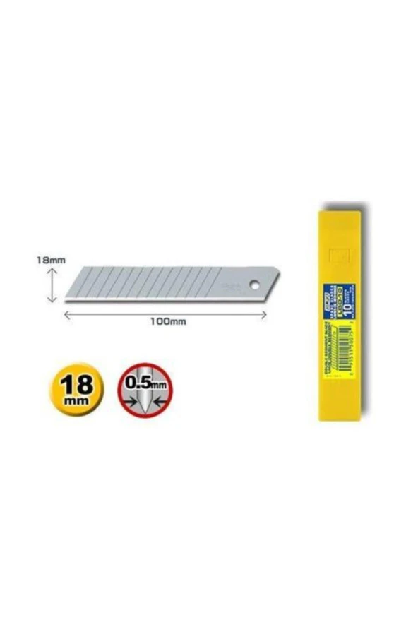 Olfa Maket Bıçağı Yedek Geniş LB-10 (10 Lu Tüp) ürün görseli 1