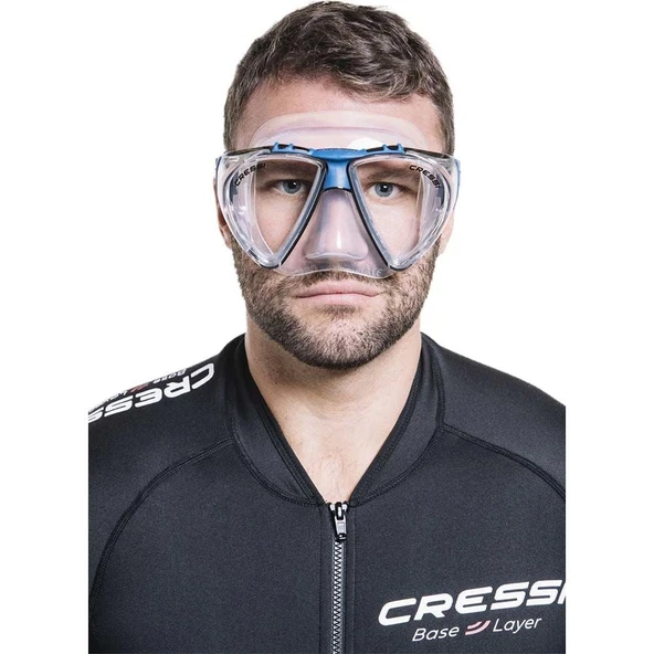 Cressi Penta Plus Clear Blue Yetişkin Dalış Maskesi - Resim 5