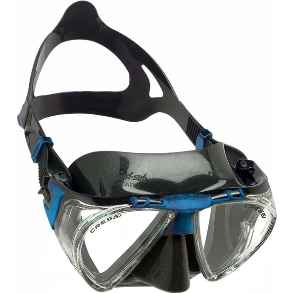 Cressi Penta Plus Black Blue Yetişkin Dalış Maskesi - Resim 4