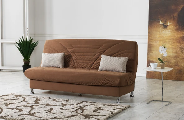 Meşe Home Smart Kılıflı Bazalı Yataklı Süngerli S Yaylı Kanepe Kahve ürün görseli 1