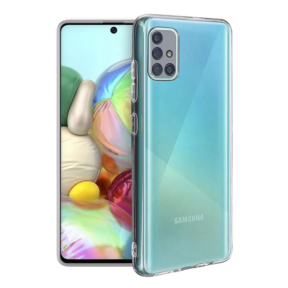 FitCase Samsung Galaxy A71 (A715) Kılıf Kamera Korumalı Silikon Şeffaf Arka Kapak ürün görseli 1
