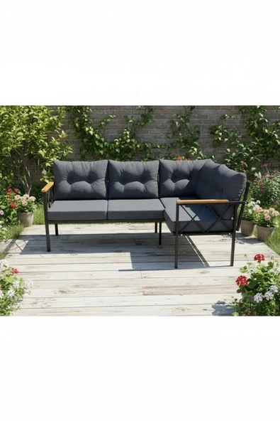 adımshops 2 2 Köşe Balkon-bahçe-kafe-çay Seti-koltuk Takımı-mutfak Köşe-ofis Koltuğu (YÖN DEĞİŞTİRİLEBİLİR) ürün görseli 1