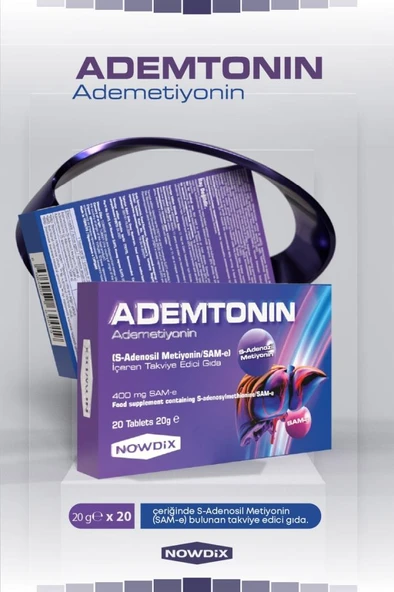 Nowdix Ademtonin (Ademetionin) 400 Mg 20 Tablet ürün görseli 1