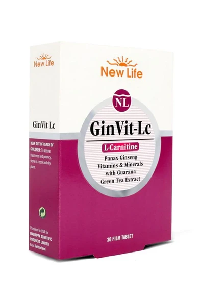 New Life Ginvit LC L-Carnitine 30 Tablet ürün görseli 1