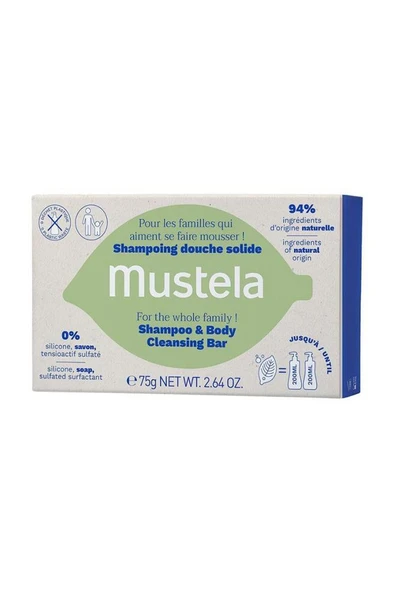 Mustela Şampuan ve Vücut Temizleme Barı 75 gr ürün görseli 1