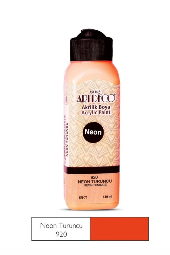 Artdeco Akrilik Boya 140 ml Fosforlu Turuncu ürün görseli 1