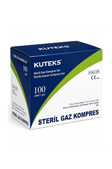 Kuteks Gaz Kompres 7,5 X 7,5 cm 100 lu Paket ürün görseli 1