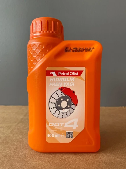 Petrol Ofisi DOT 4 Hidrolik Fren Yağı 400ML (16/02/2026 Üretim) ürün görseli 1
