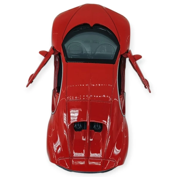 Çek Bırak Metal 12 Cm Model Araba - Kırmızı - Resim 4