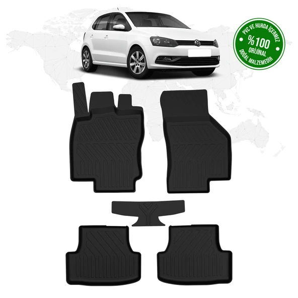 Volkswagen Polo 6 4D Havuzlu Paspas 2017 - 2021 Model ürün görseli 1