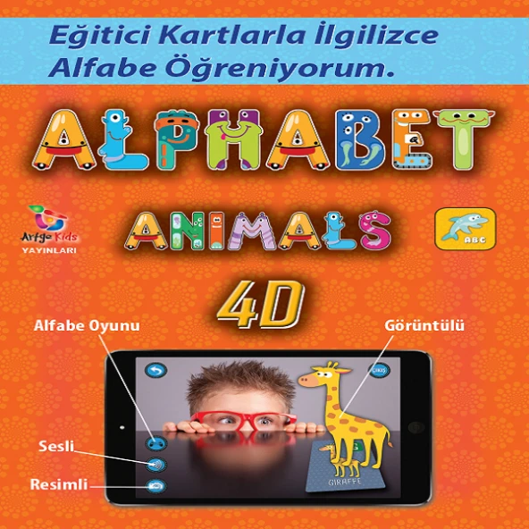 Alfabe 4D Canlanıyor Artırılmış Gerçeklik Kartları ürün görseli 1