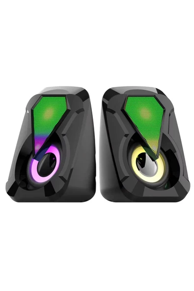 HADRON HD6054 Rgb Ledli 1+1 Bilgisayar Hoparlörü ürün görseli 1