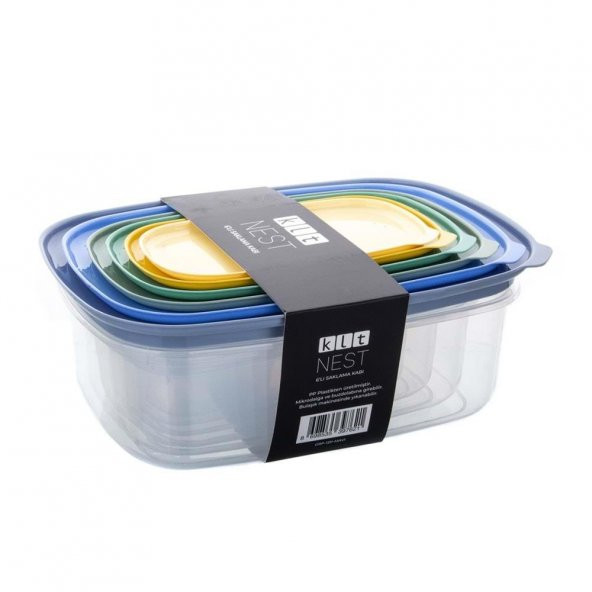 Galeri Kristal Klt Nest 6 lı Saklama Kabı Mavi ürün görseli 1