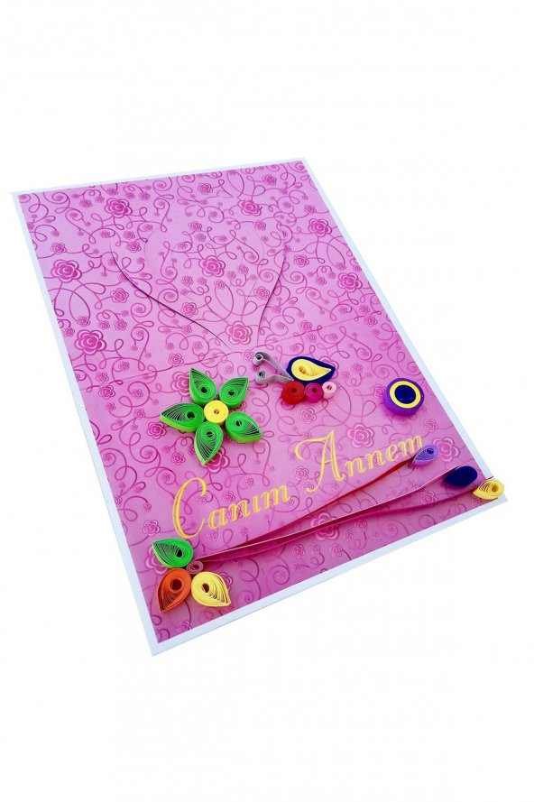 Anneler Günü Quilling Tablo Tasarım Seti - Resim 4