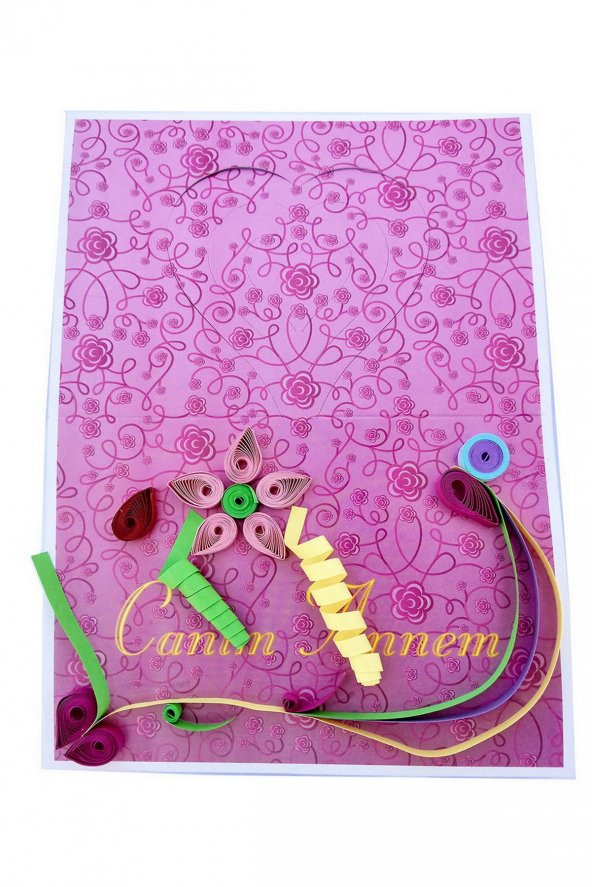 Anneler Günü Quilling Tablo Tasarım Seti - Resim 5